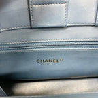 Chanel Blue Gold Business Affinity Caviar Leather Turnlock CC Logo 2-Way — view 7