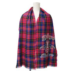 Gucci L'aveugle Par Amour Shawl Check Fringe Scarf — view 3