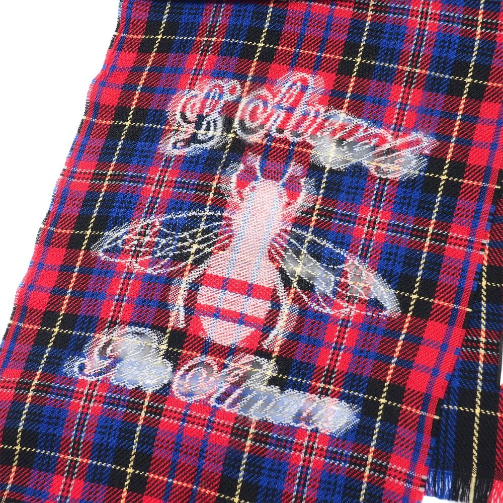 Gucci L'aveugle Par Amour Shawl Check Fringe Scarf — view 4