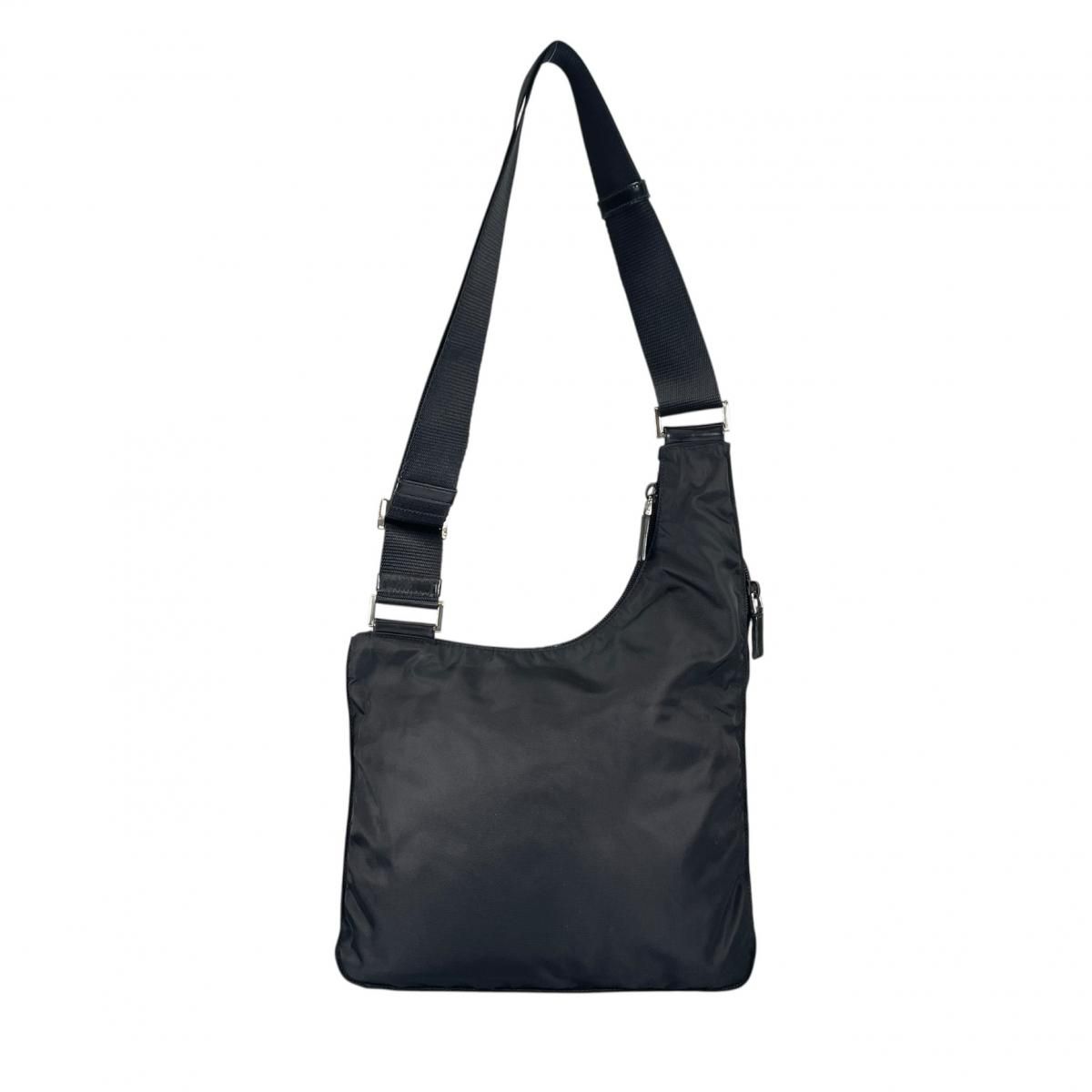 Prada Re-Nylon Crossbody Back Triangle Logo Shoulder Bag Black — view 2