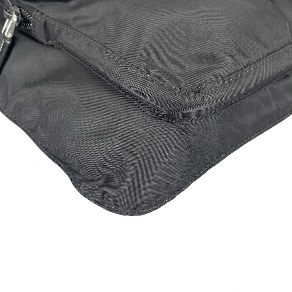 Prada Re-Nylon Crossbody Back Triangle Logo Shoulder Bag Black — view 6
