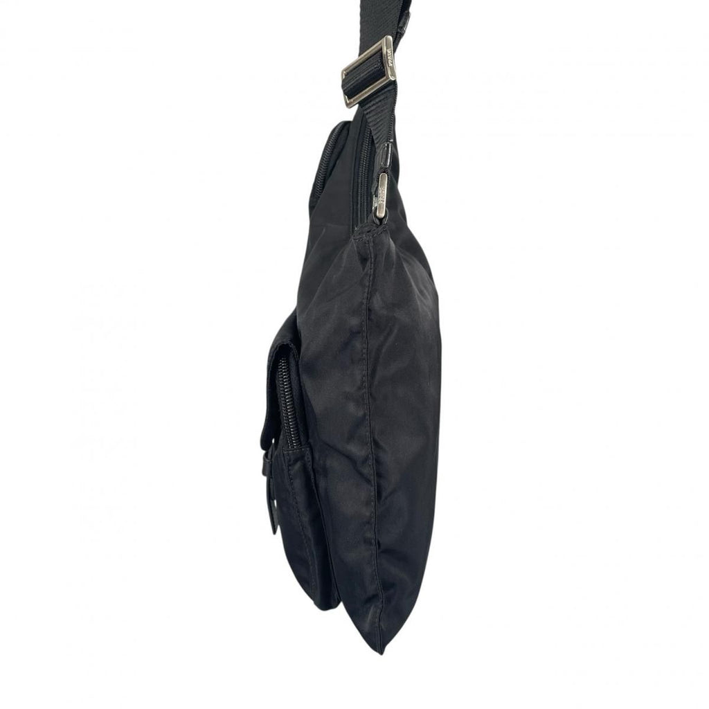 Prada Re-Nylon Crossbody Back Triangle Logo Shoulder Bag Black — view 3