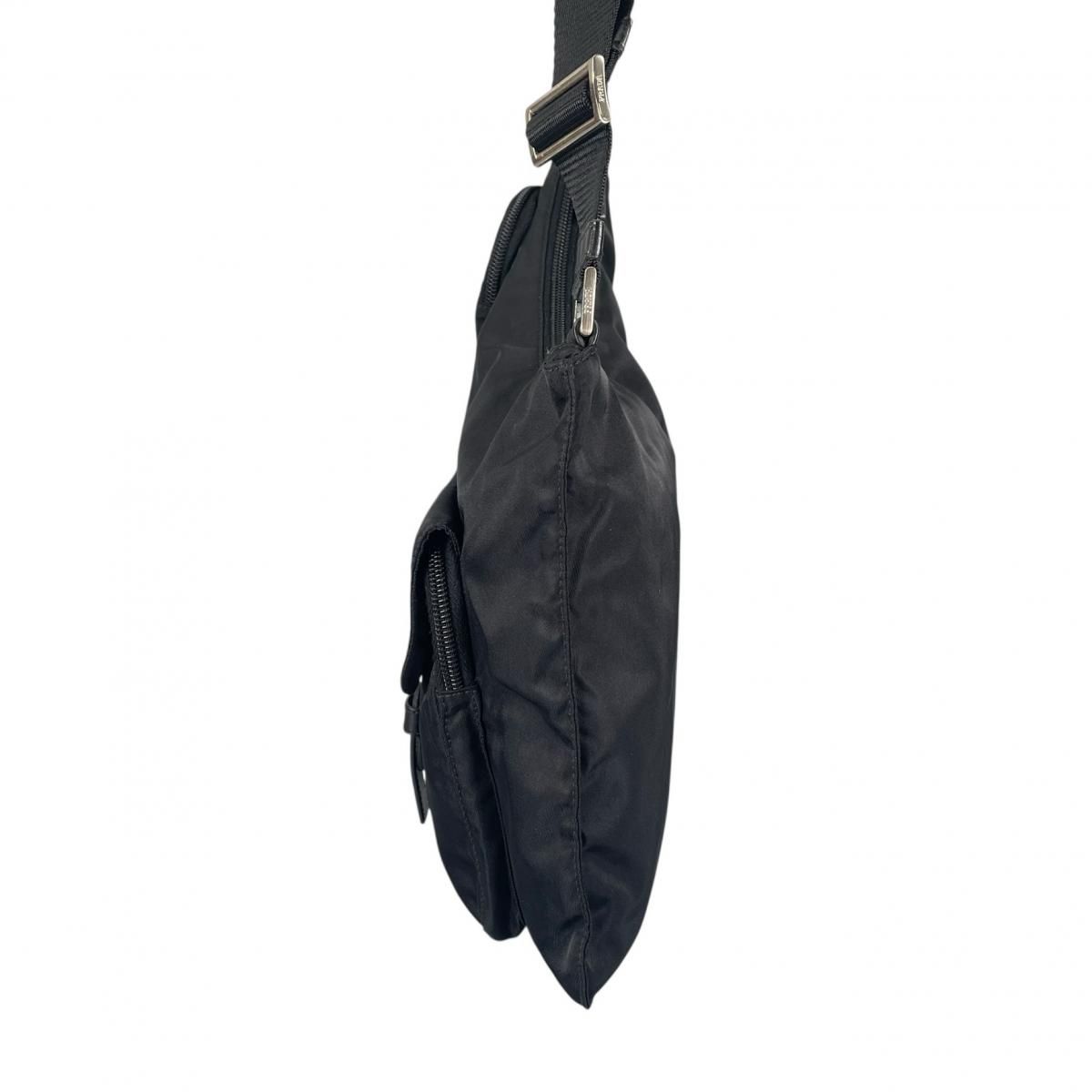Prada Re-Nylon Crossbody Back Triangle Logo Shoulder Bag Black — view 3