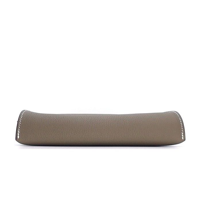 Hermes Shoulder Bag Vidopoche Etoupe Togo Silver — view 4