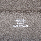 Hermes Shoulder Bag Vidopoche Etoupe Togo Silver — view 7