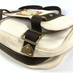 Louis Vuitton Shoulder Bag Antigua Besace PM Canvas Ecru White — view 5