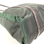 Prada Shoulder Bag Triangle Logo Nylon Khaki — view 7