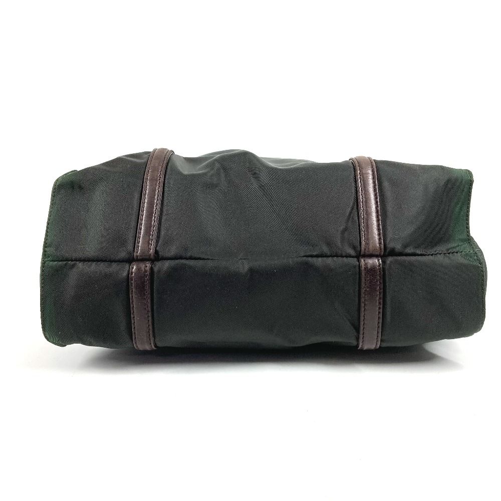Prada Shoulder Bag Triangle Logo Nylon Khaki — view 5