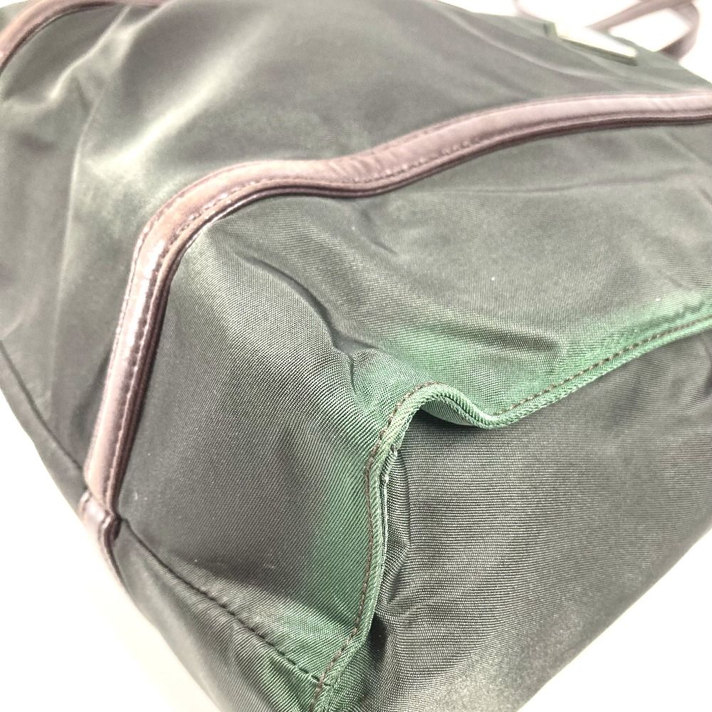 Prada Shoulder Bag Triangle Logo Nylon Khaki — view 6