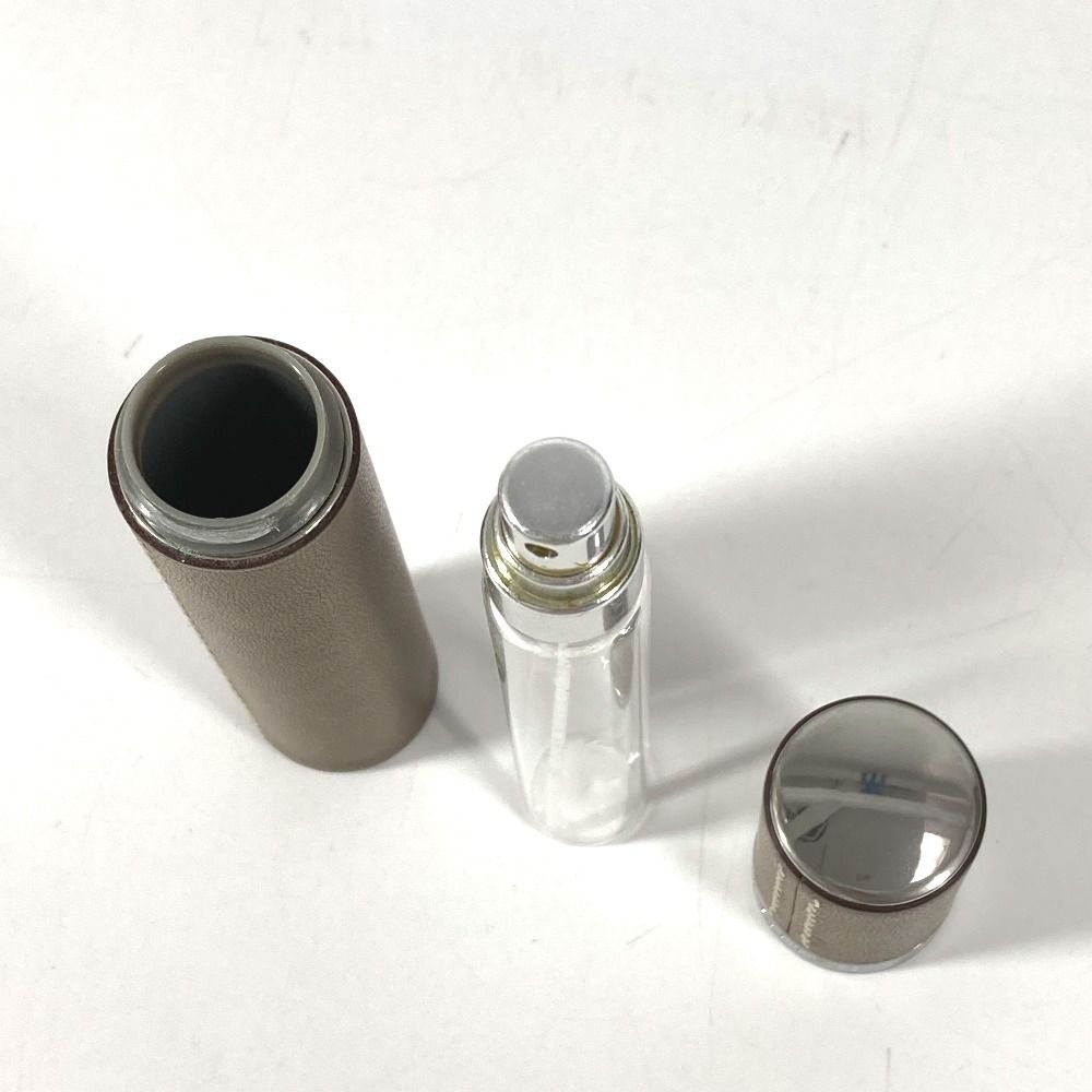 Hermes Case Atomizer Fragrance Spray Travel Leather Etoupe Pouch — view 5