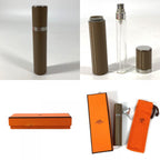 Hermes Case Atomizer Fragrance Spray Travel Leather Etoupe Pouch — view 9