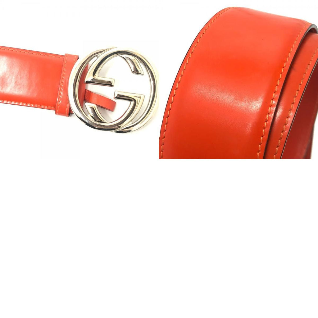 Gucci Belt GG Logo 032 194 Leather Orange — view 9