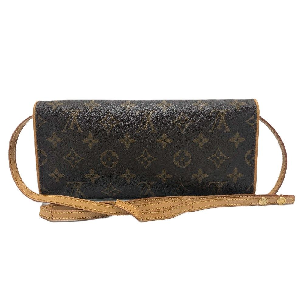 Louis Vuitton Shoulder Bag Pochette Twin GM Monogram Canvas Brown — view 2