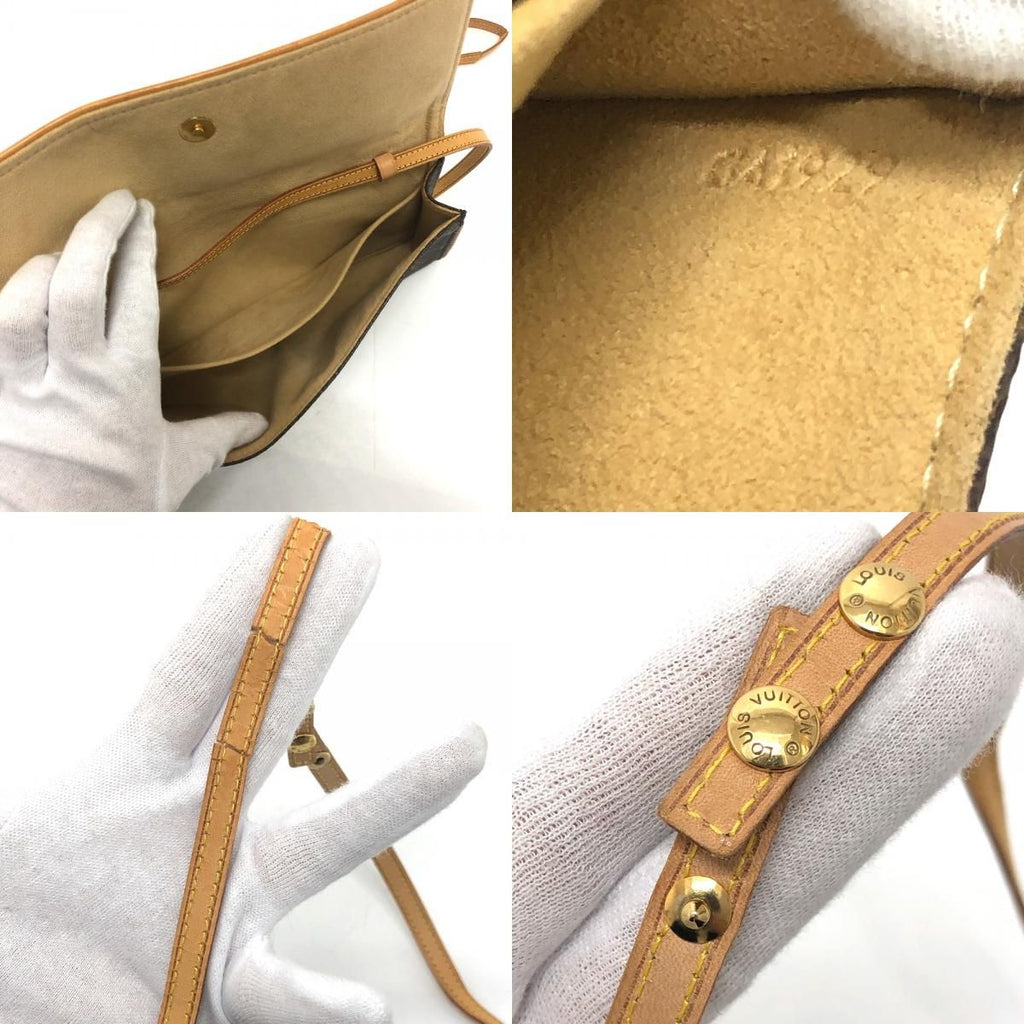 Louis Vuitton Shoulder Bag Pochette Twin GM Monogram Canvas Brown — view 8