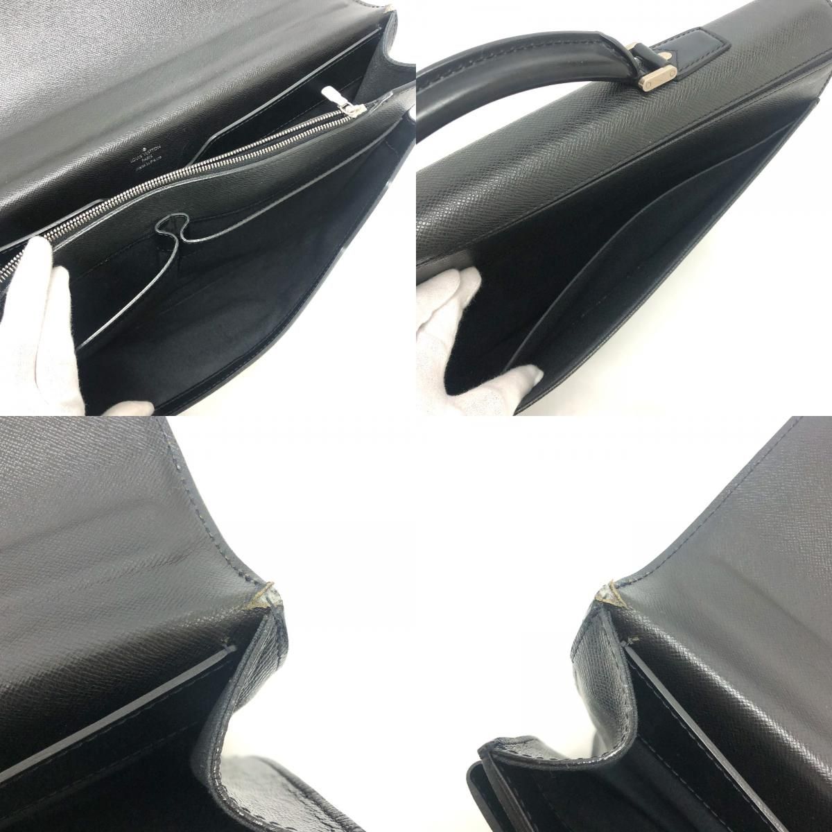 Louis Vuitton Business Bag Neo Robusto 2 Taiga Leather Ardoise Black — view 8