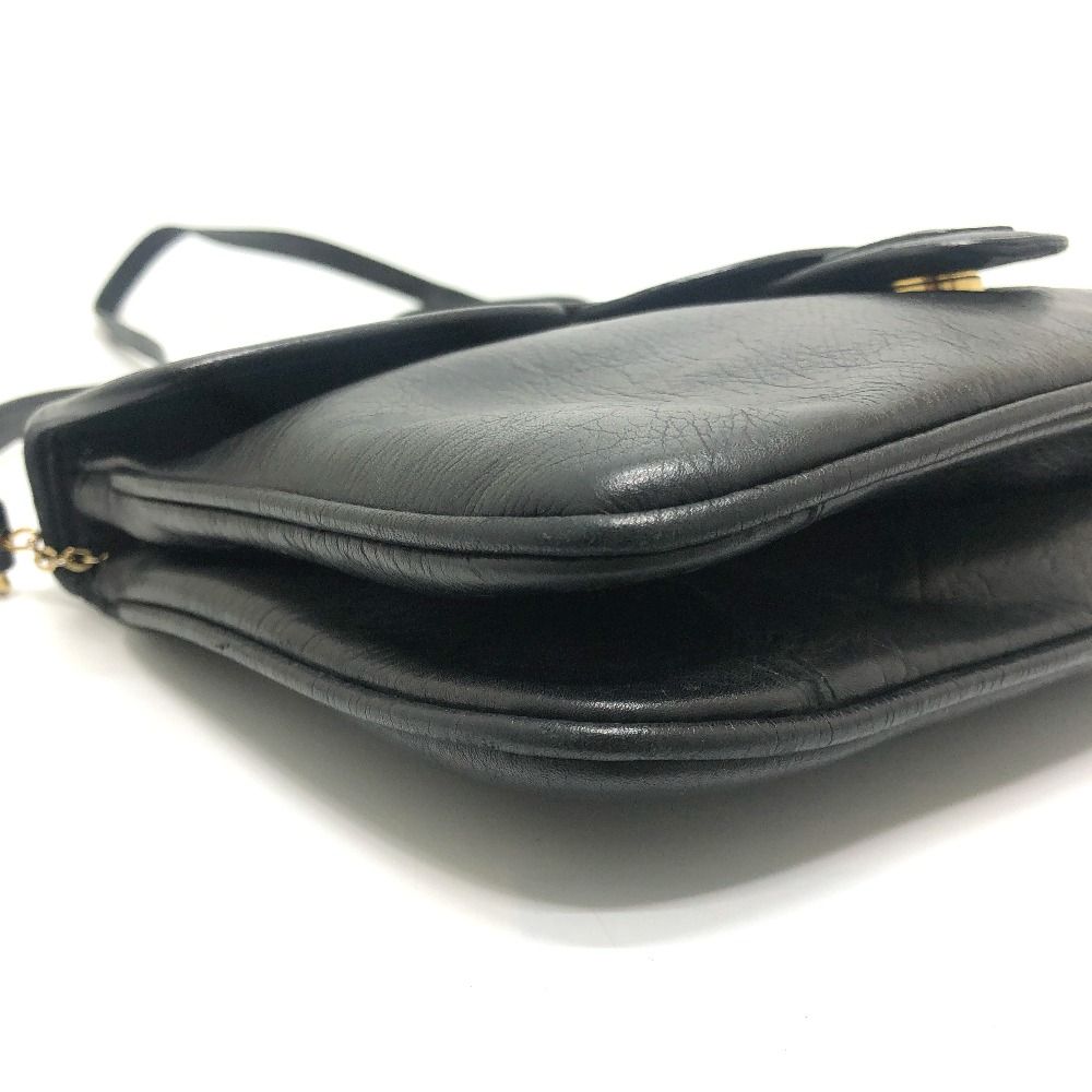 Celine Shoulder Bag Logo Leather Black — view 6