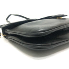 Celine Shoulder Bag Logo Leather Black — view 6