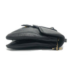 Celine Shoulder Bag Logo Leather Black — view 4