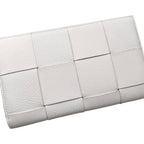 Bottega Veneta Wallet Cassette Zip Around Intrecciato White Gold — view 6