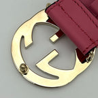 Gucci Belt Interlocking Leather Metal Pink Light Togo — view 4