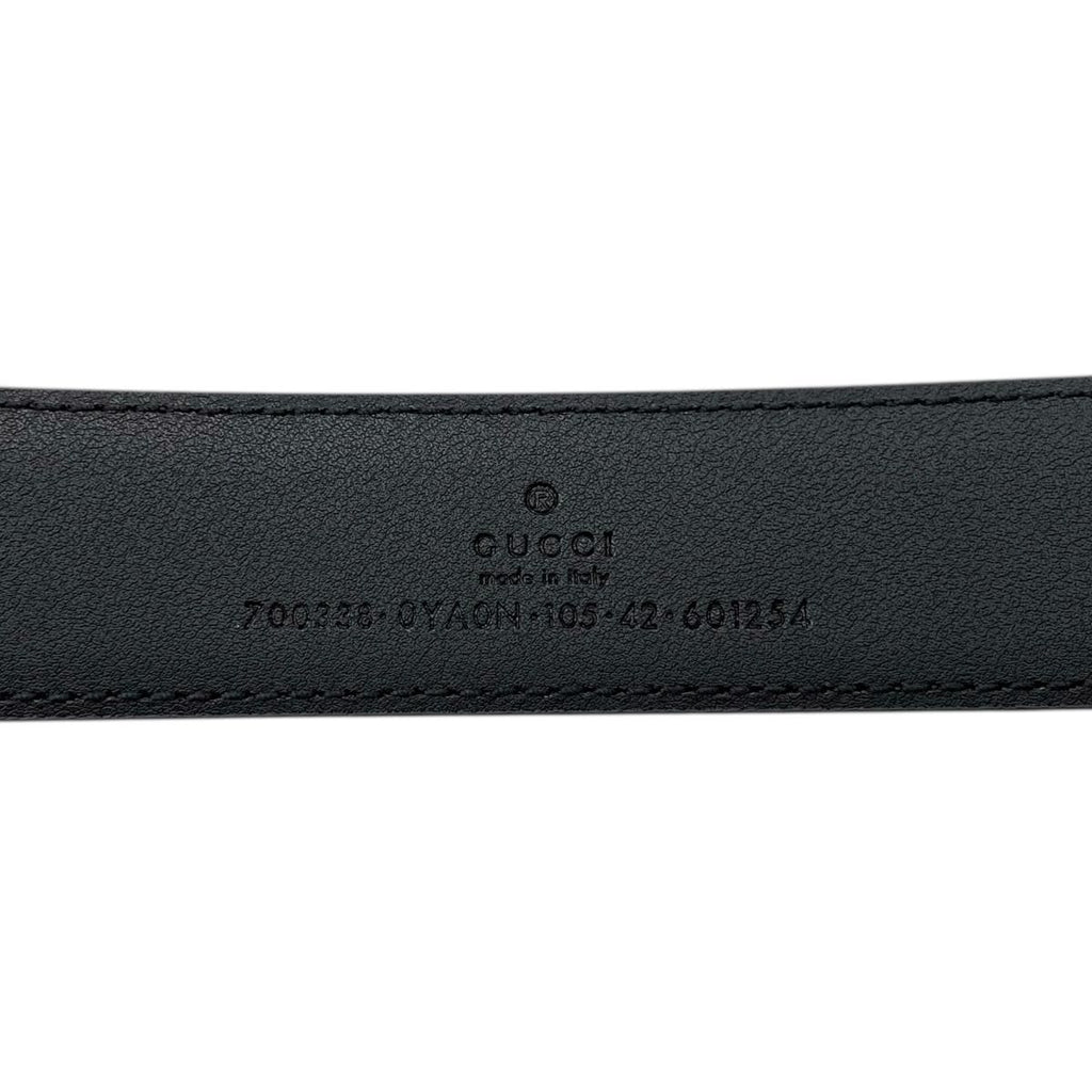 Gucci Belt Mini Horsebit Leather Black Silver — view 8