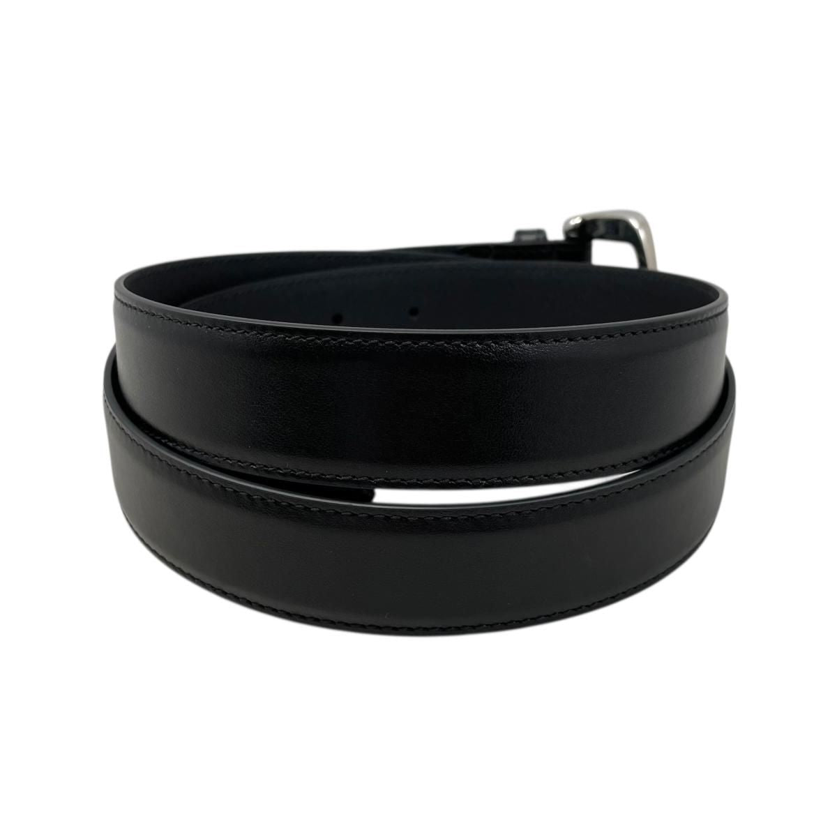 Gucci Belt Mini Horsebit Leather Black Silver — view 2