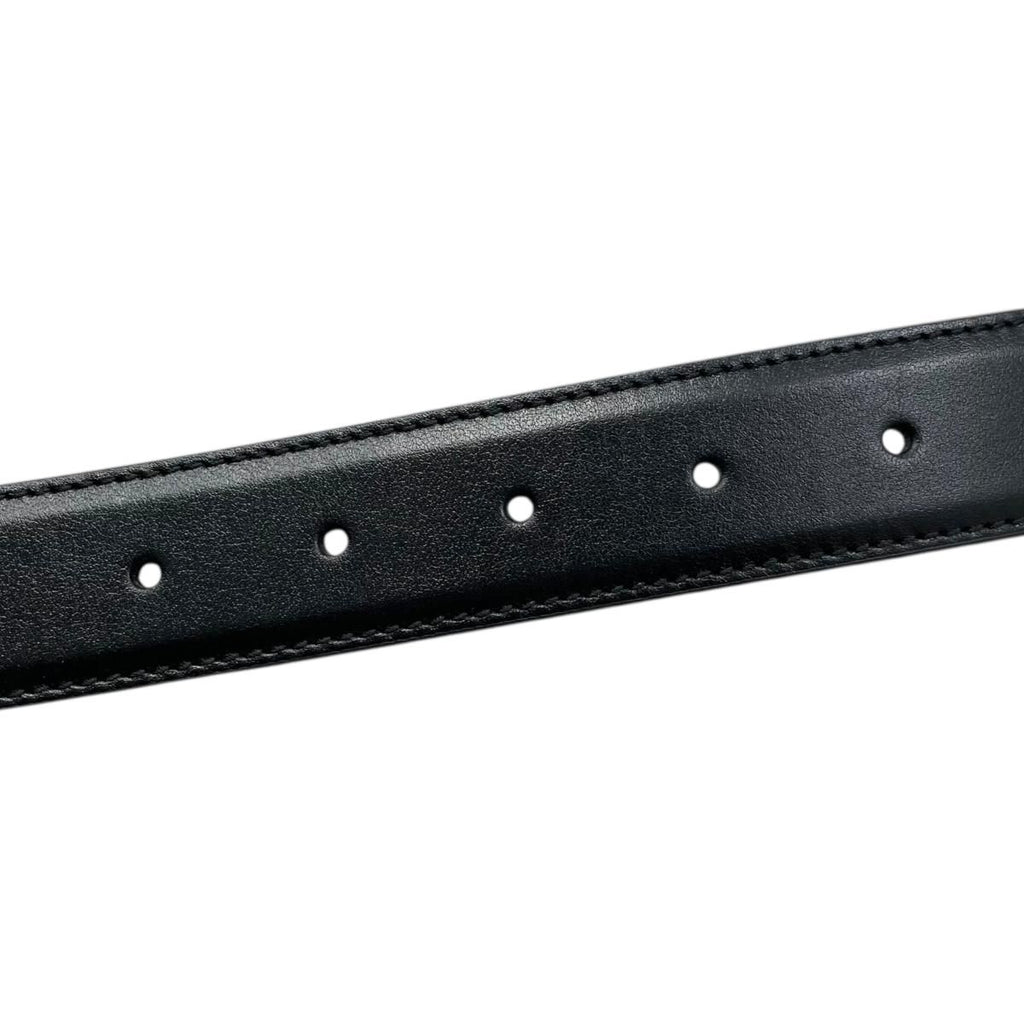 Gucci Belt Mini Horsebit Leather Black Silver — view 6