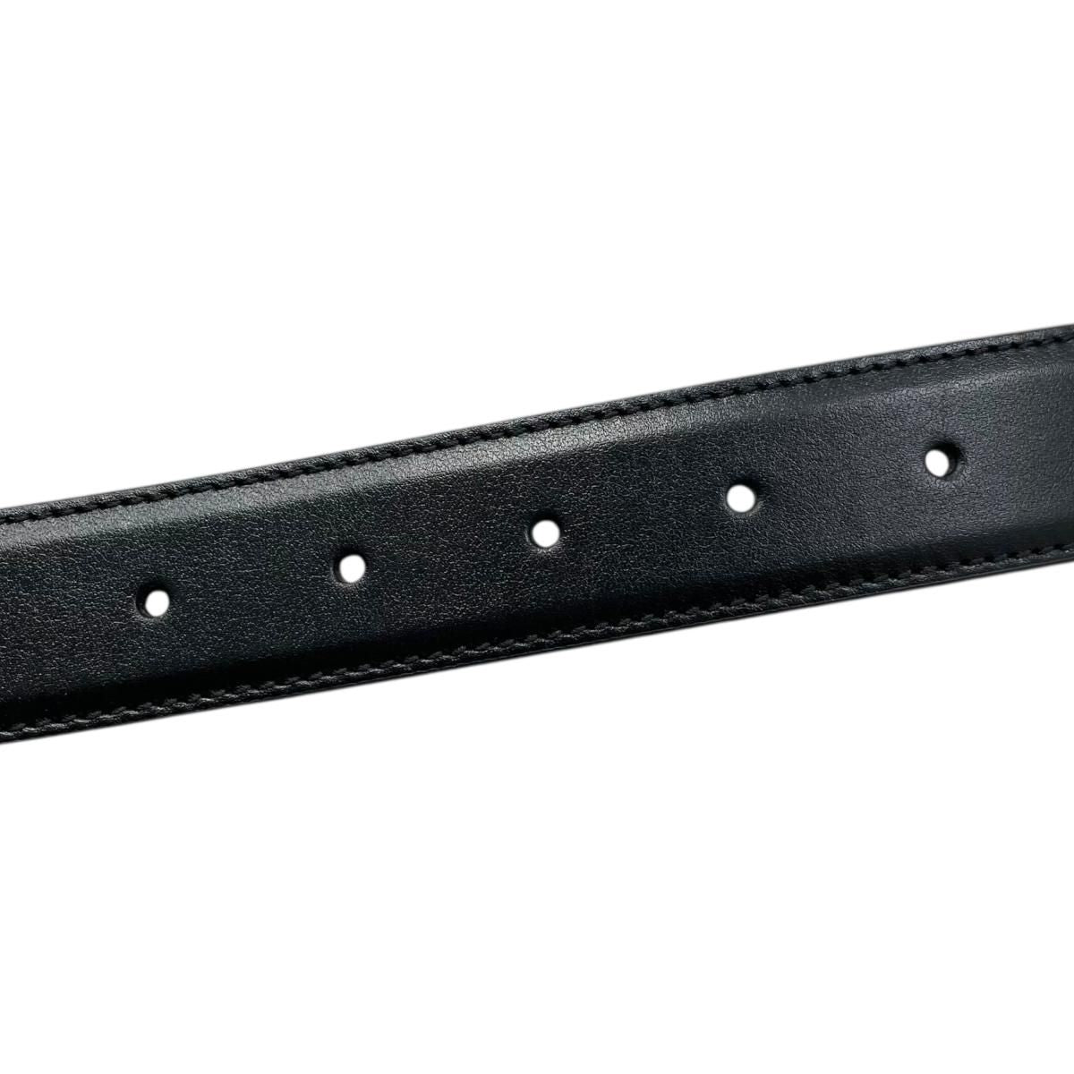 Gucci Belt Mini Horsebit Leather Black Silver — view 6