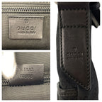 Gucci Black Silver GG Canvas Leather Shoulder Bag Pochette — view 3