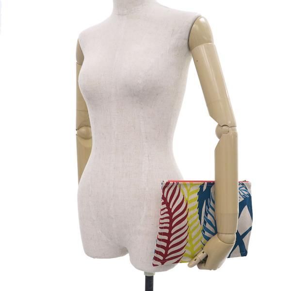Hermes Canvas Clutch Multicolor — view 9
