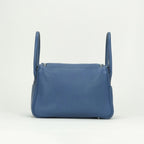 Hermes Lindy 26 Verso Tote Shoulder Bag Taurillon Clemence Blueagate Grismouette — view 3