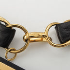 Chanel Leather Gold Plated No.5 Number Five Big Plate Chain Belt Black — view 6