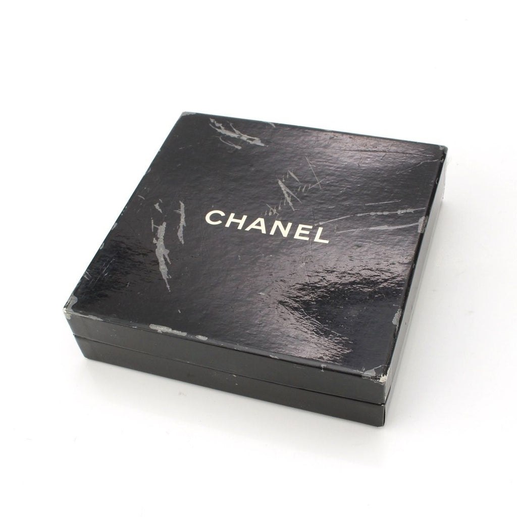 Chanel Leather Gold Plated No.5 Number Five Big Plate Chain Belt Black — view 8