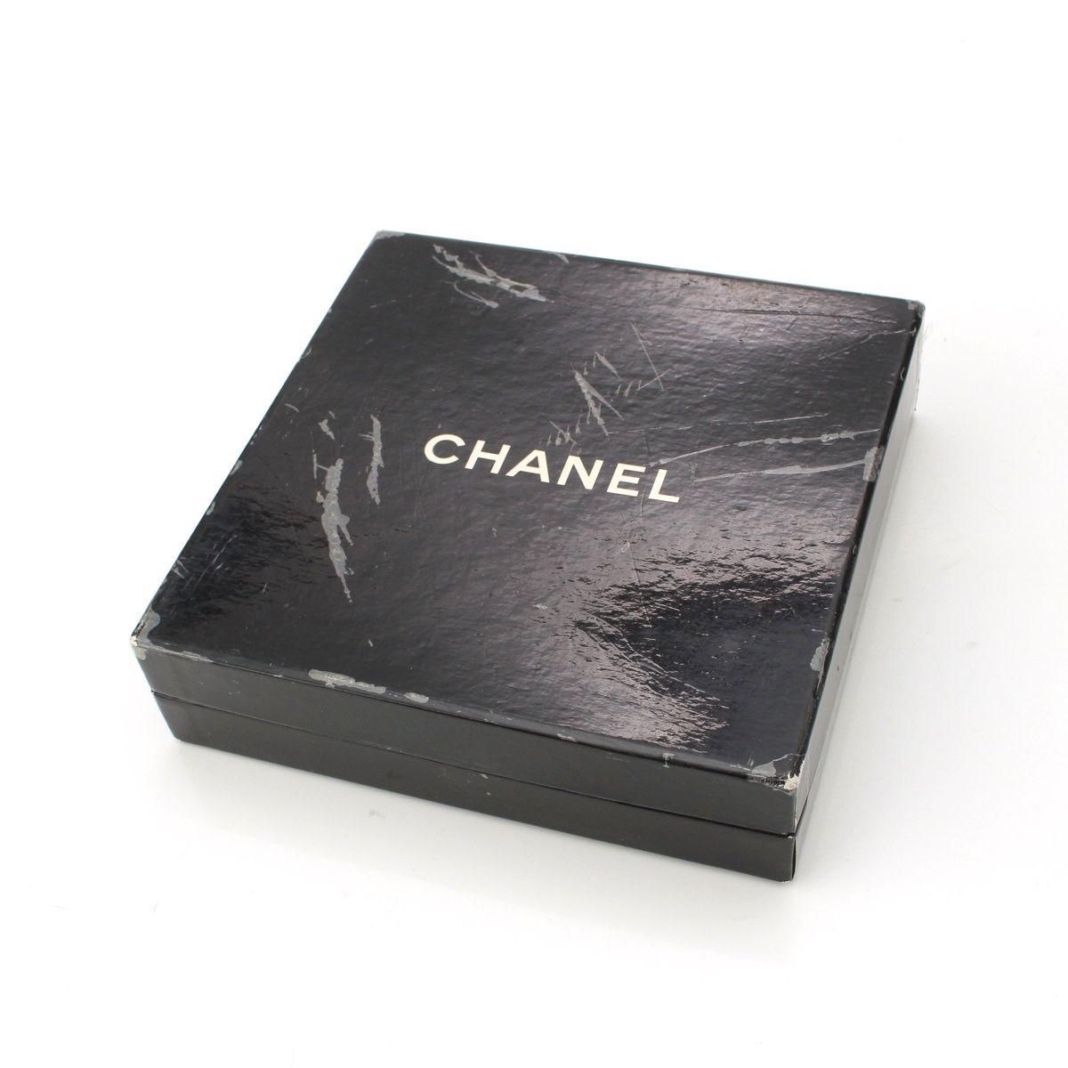 Chanel Leather Gold Plated No.5 Number Five Big Plate Chain Belt Black — view 8