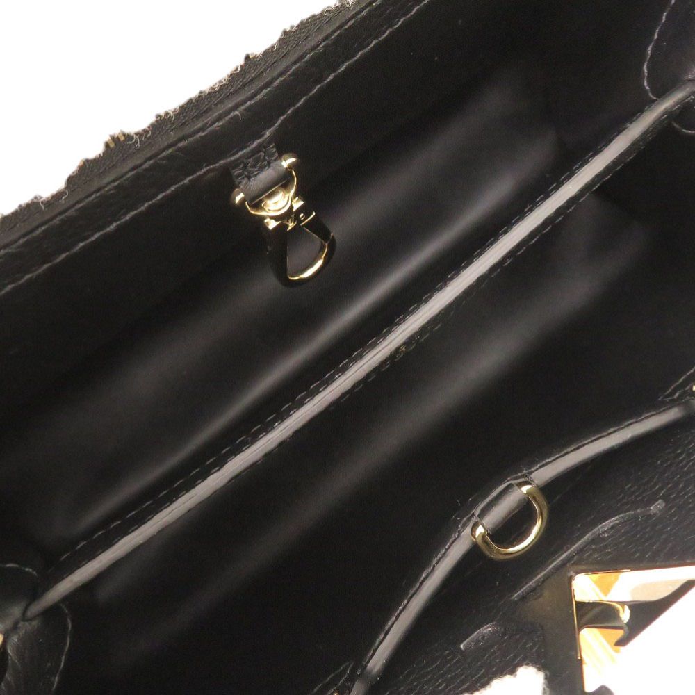 Louis Vuitton Capucines MM IC Taurillon Leather Shearling Black Handbag — view 8
