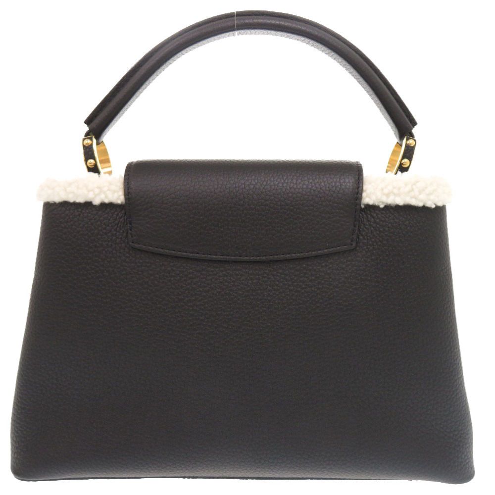 Louis Vuitton Capucines MM IC Taurillon Leather Shearling Black Handbag — view 3