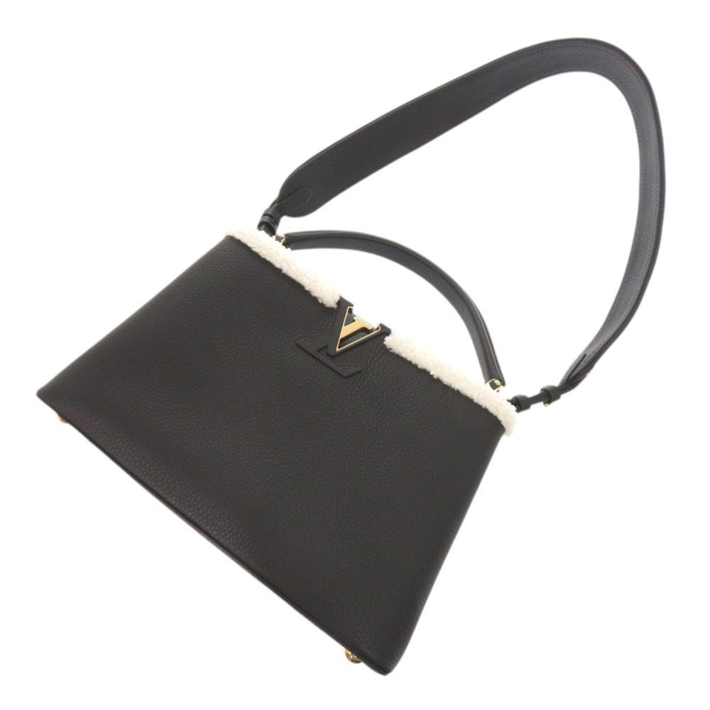 Louis Vuitton Capucines MM IC Taurillon Leather Shearling Black Handbag — view 7