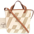 Hermes Hambier PM Voswift Toile Gold Tote Shoulder Bag — view 2