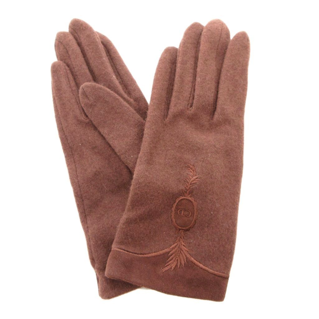 Dior 280 Gloves Wool Brown — view 2