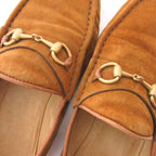 Gucci Horsebit Loafers Suede Gold 36 Brown — view 8