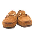 Gucci Horsebit Loafers Suede Gold 36 Brown — view 4