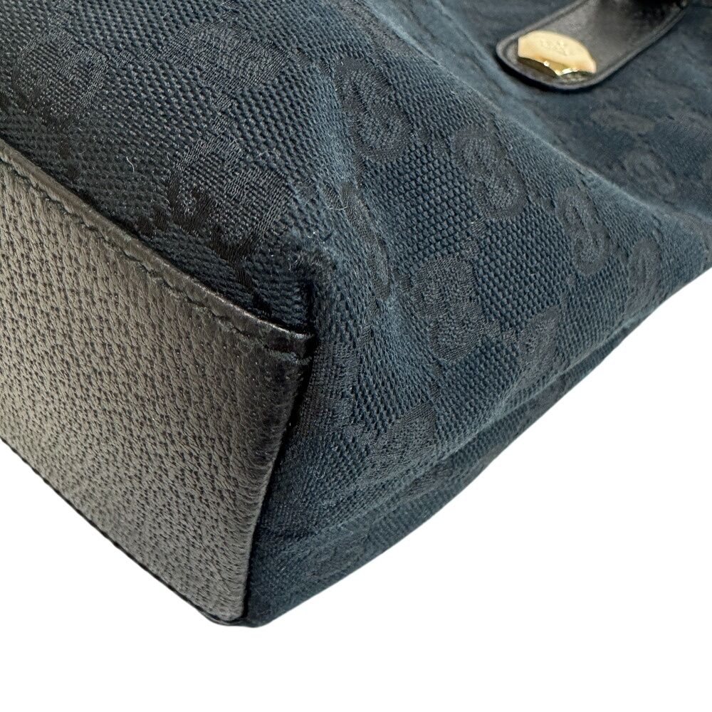 Gucci GG Pattern Hand Canvas Tote Black — view 4