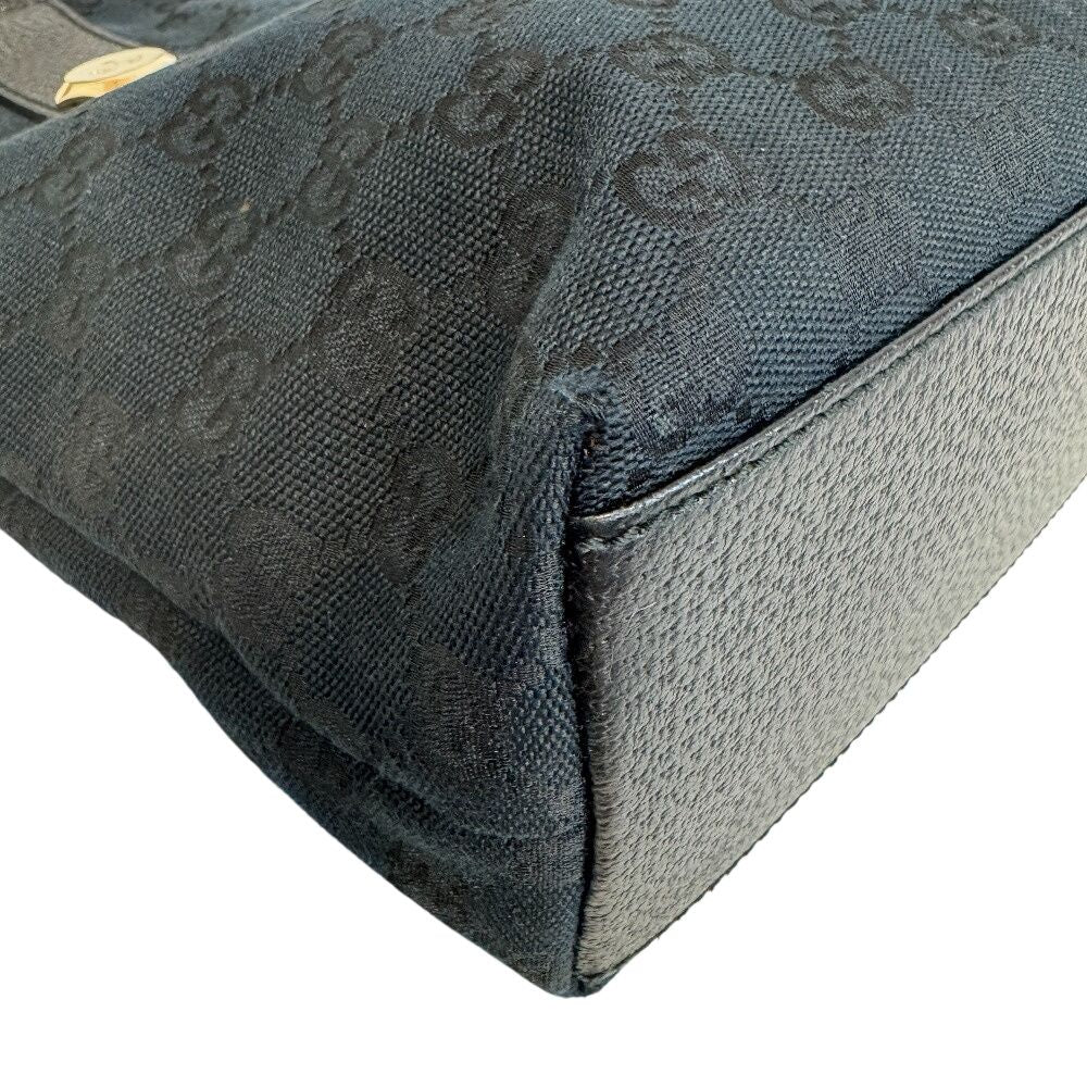 Gucci GG Pattern Hand Canvas Tote Black — view 3