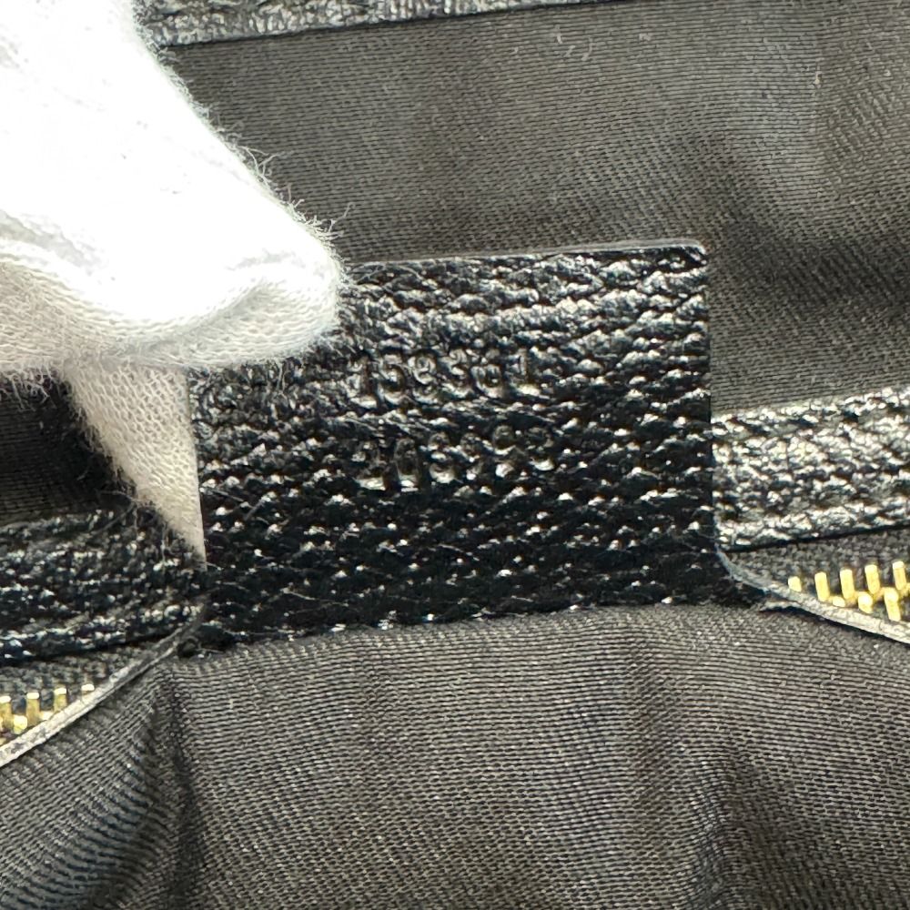 Gucci GG Pattern Hand Canvas Tote Black — view 8