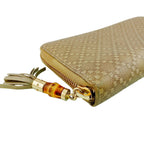 Gucci Bamboo Tassel Diamante Leather Wallet Gold — view 3