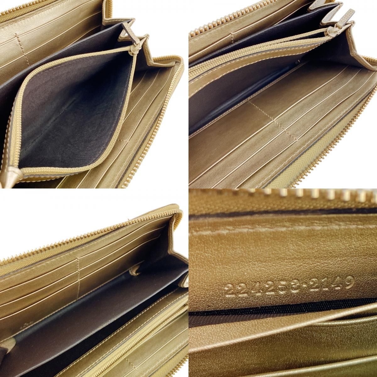 Gucci Bamboo Tassel Diamante Leather Wallet Gold — view 8