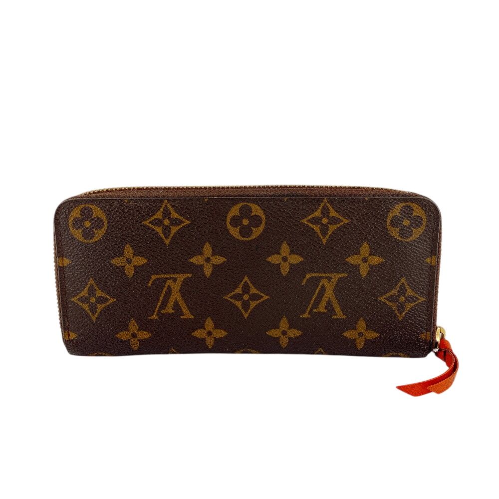 Louis Vuitton Zip Around Portefeuille Clemence Monogram Leather Wallet Brown — view 2