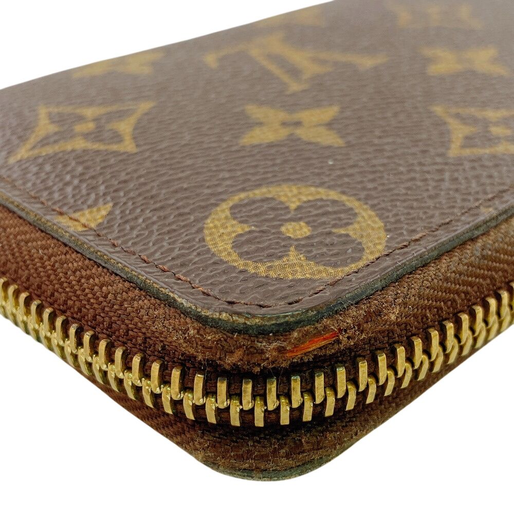 Louis Vuitton Zip Around Portefeuille Clemence Monogram Leather Wallet Brown — view 5