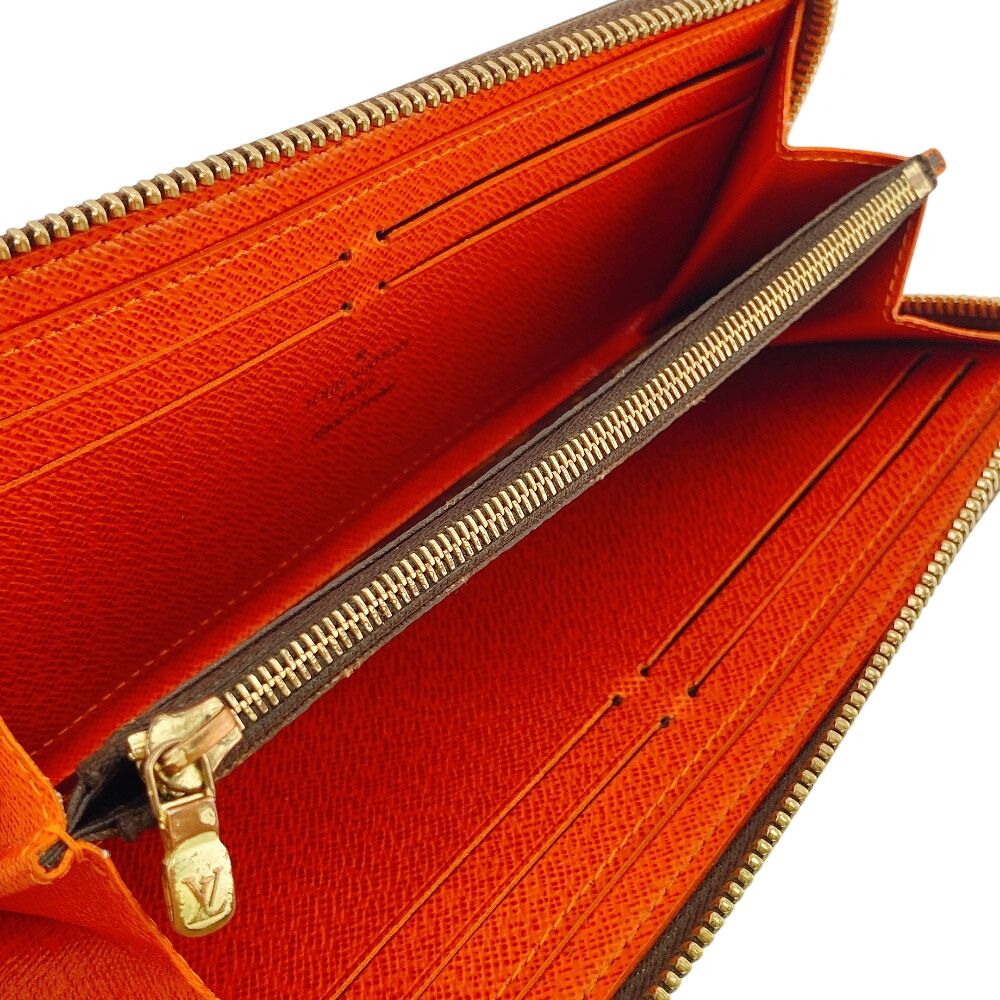 Louis Vuitton Zip Around Portefeuille Clemence Monogram Leather Wallet Brown — view 7