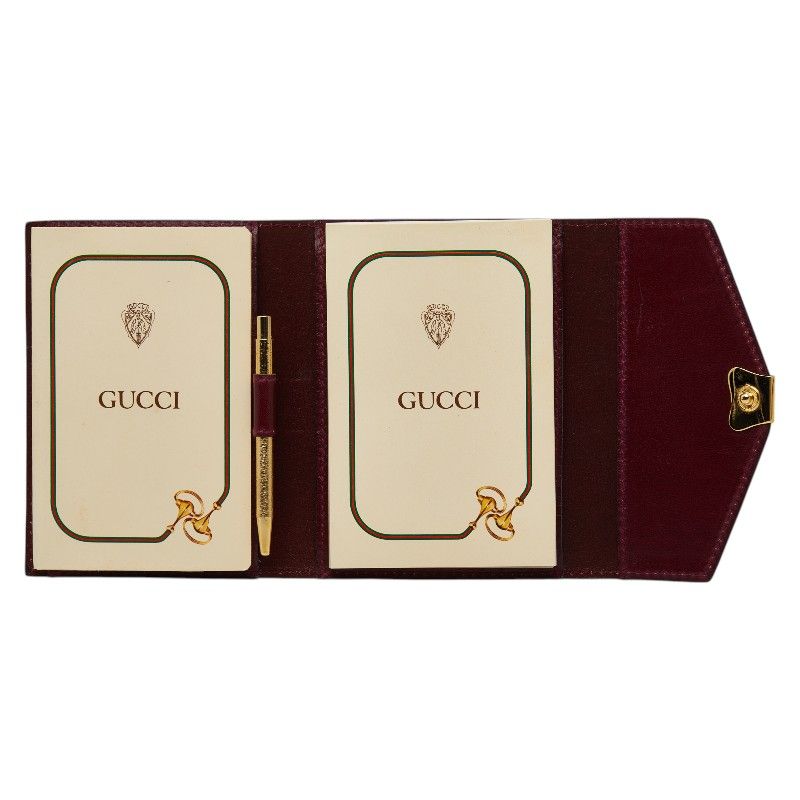 Gucci 031 379 Wine Red Gold Leather — view 6